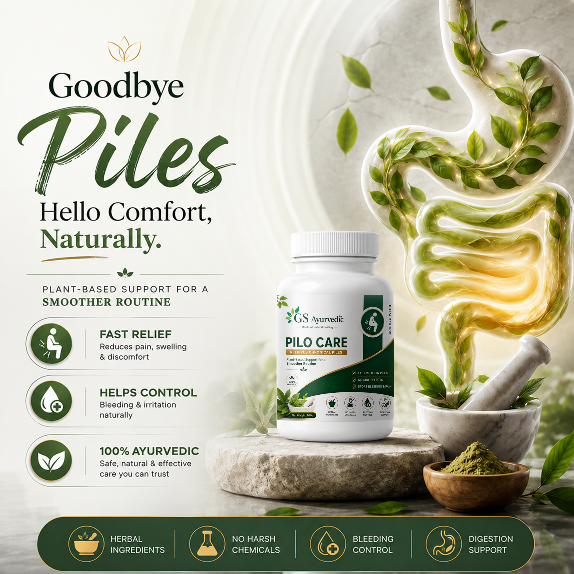 GS Ayurvedic Pilo Care Plus | 32+ Years Expertise | 1 Month Pack
